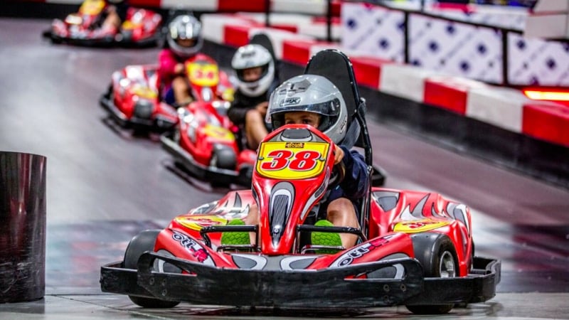 Enjoy 2 go kart races and 1 lazer tag mission! Hit speeds of 45km/hr in our fully electric, state of the art karts then blast it out in our lazer tag arena!